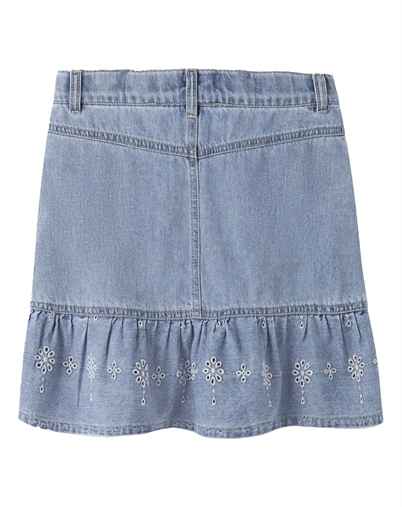 Name It - NKFHallie Nederdel - Light Blue Denim/ Anglaise